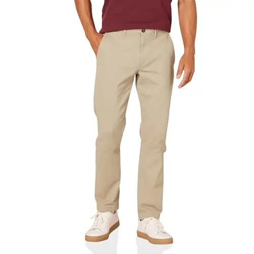 Amazon Essentials slim-fit chino pants in khaki brown color