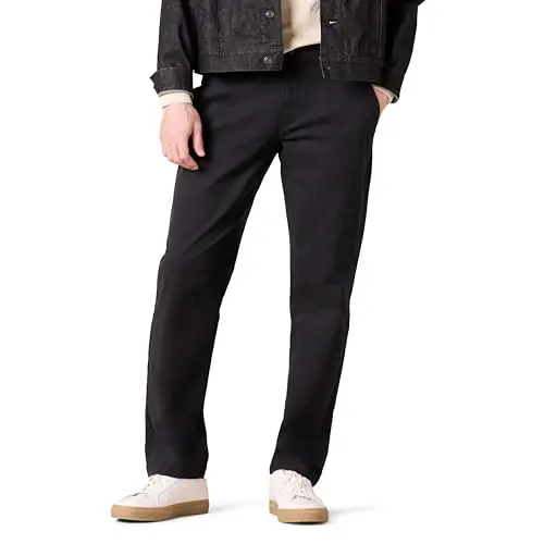 Amazon Essentials straight-fit chino pants in black color