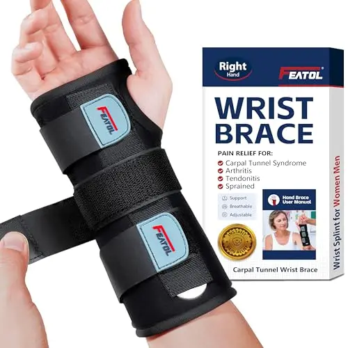 FEATOL wrist brace with removable splint