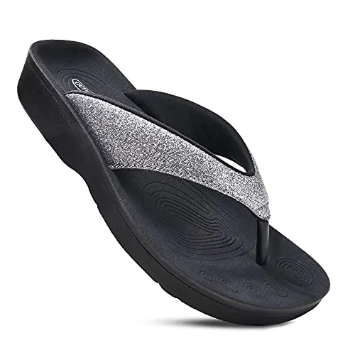 AEROTHOTIC plantar fasciitis flip flops in crystal grey