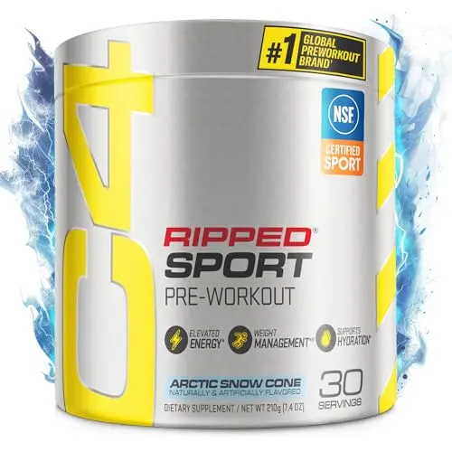 Cellucor C4 Ripped Sport Pre Workout Powder tub