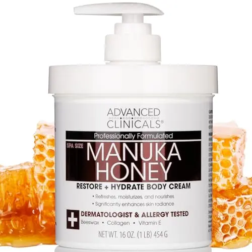 Advanced Clinicals Manuka Honey Body Cream jar