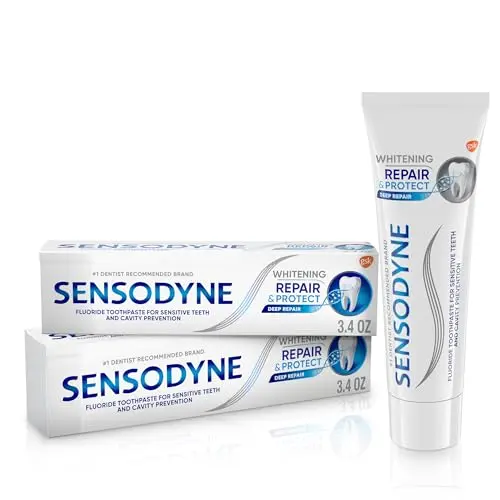 Sensodyne Repair and Protect whitening toothpaste tube