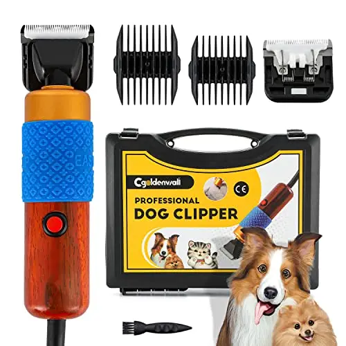 CGOLDENWALL 200W corded dog clipper for thick coats