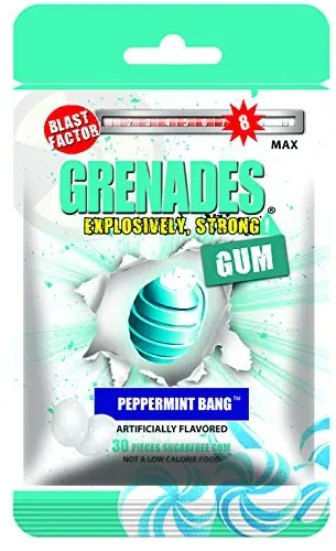 Grenades strong mint gum for powerful fresh breath
