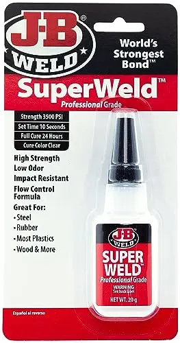J-B Weld SuperWeld clear super glue for metal applications