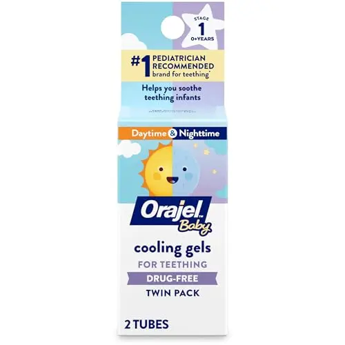 Orajel Baby daytime and nighttime cooling gels twin pack