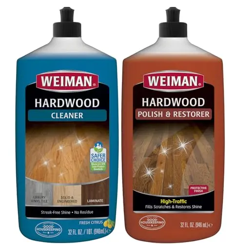 Weiman hardwood floor cleaner and polish restorer combo
