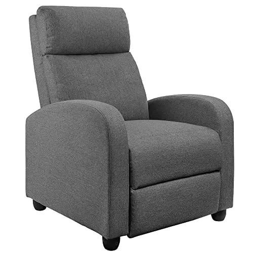 JUMMICO fabric recliner chair in aurora grey for small spaces