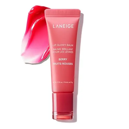 LANEIGE Lip Glowy Balm in berry tint showing sleek packaging