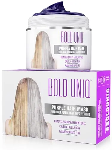 BOLD UNIQ Purple Hair Mask for toning blonde hair