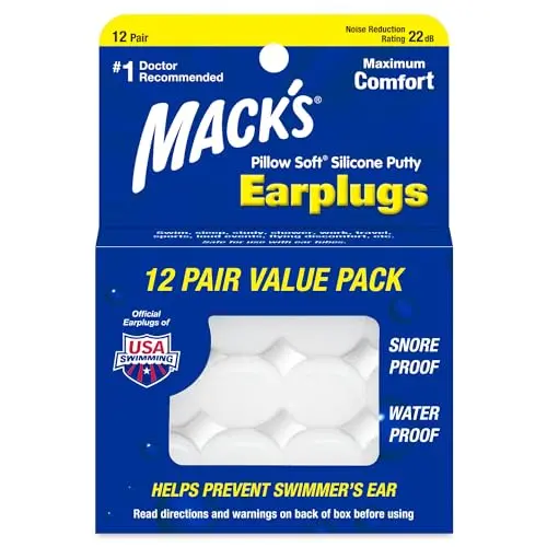 Mack's Pillow Soft Silicone moldable ear plugs