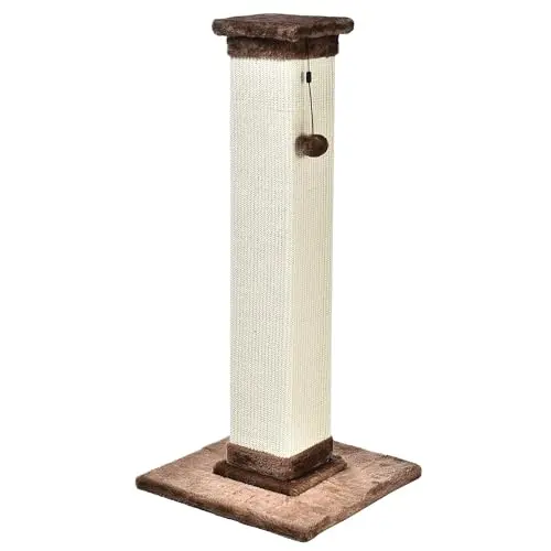 Amazon Basics large cat scratching post in brown with jute fiber