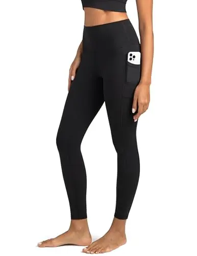 Colorfulkoala High Waisted Tummy Control Workout Leggings in black