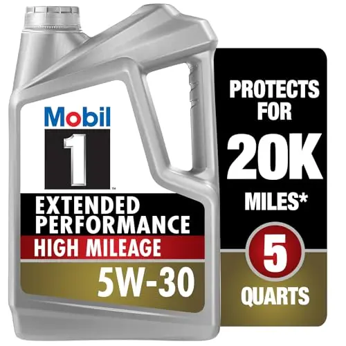 Mobil 1 Extended Performance High Mileage 5W-30 full synthetic motor oil bottle