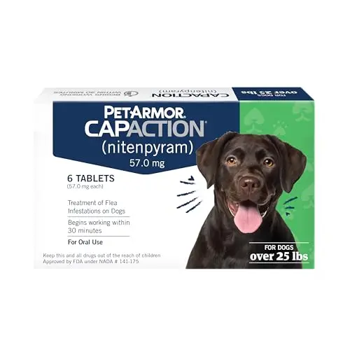 PetArmor CAPACTION oral flea treatment tablets for dogs over 25 pounds