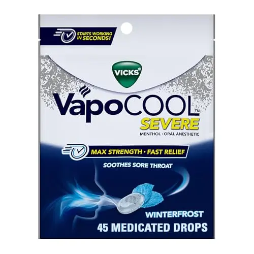 Vicks VapoCool Severe Medicated Sore Throat Drops package