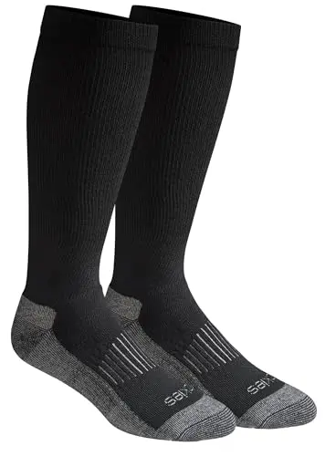 Dickies men's light comfort compression over-the-calf socks in black