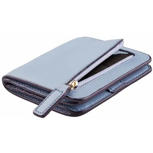 TOUGHERGUN compact leather wallet with RFID blocking and ID window