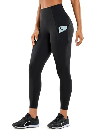 CRZ YOGA naked feeling high waist running leggings with side pockets