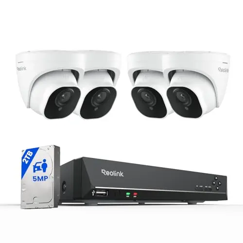 REOLINK 5MP PoE security camera system with NVR