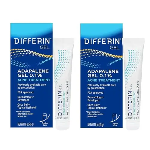 Differin Acne Treatment Gel tube showing prescription-strength formula