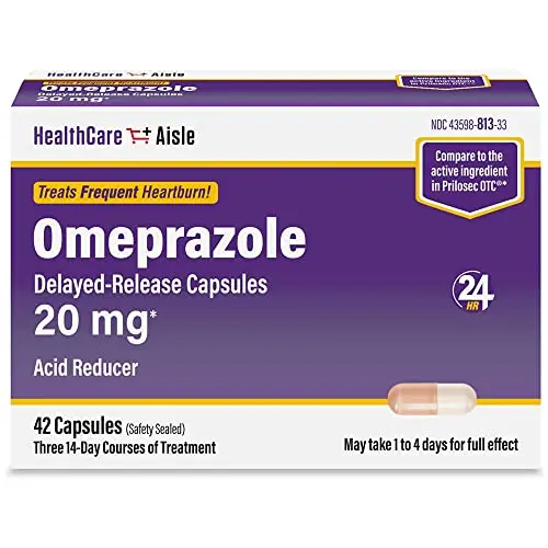 HealthCareAisle omeprazole delayed-release capsules for heartburn
