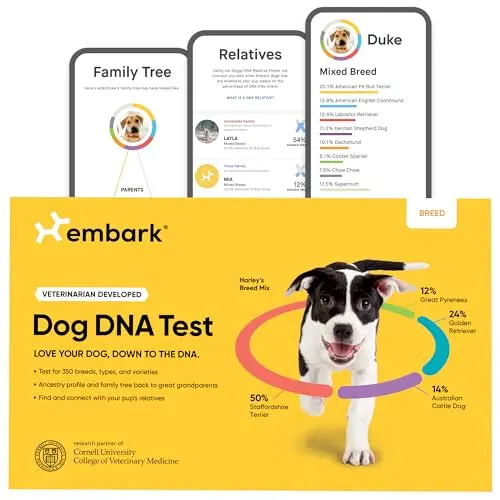 Embark Breed Identification dog DNA test kit focused on mixed breeds