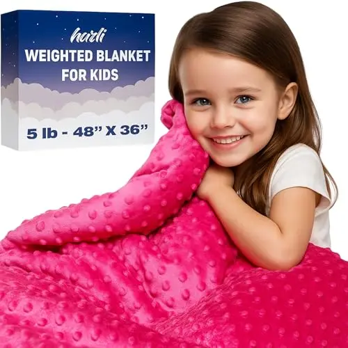 HAZLI super-soft weighted blanket for kids with minky cover