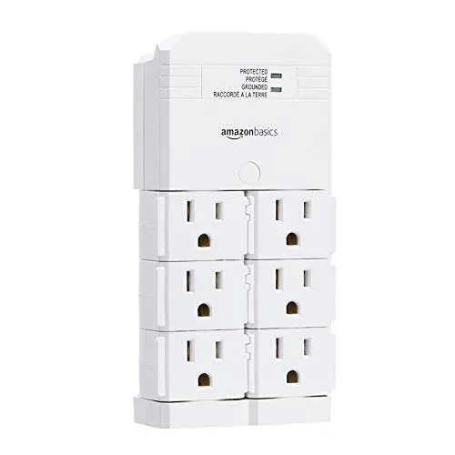 Amazon Basics surge protector with rotating outlets