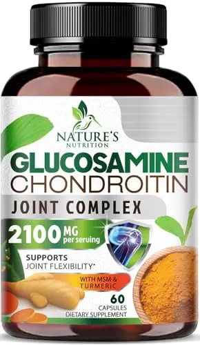 Nature's Nutrition glucosamine chondroitin MSM joint supplement capsules
