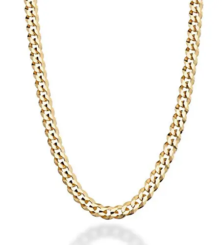 5mm diamond-cut Cuban link gold chain for men with Italian design