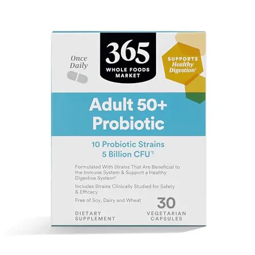 365 by Whole Foods Market Adult 50+ Probiotic bottle