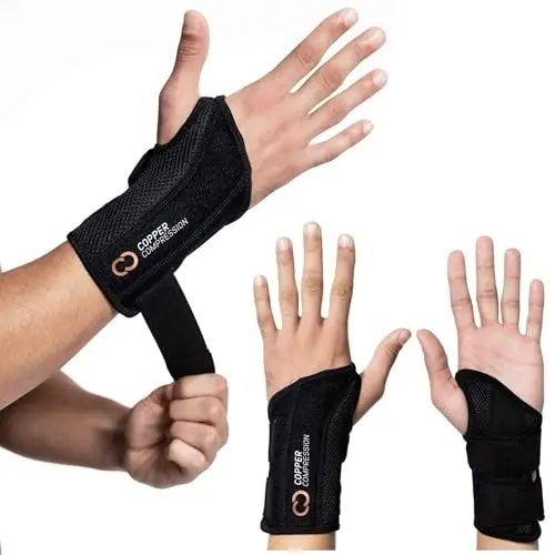 Copper Compression wrist brace with copper infusion