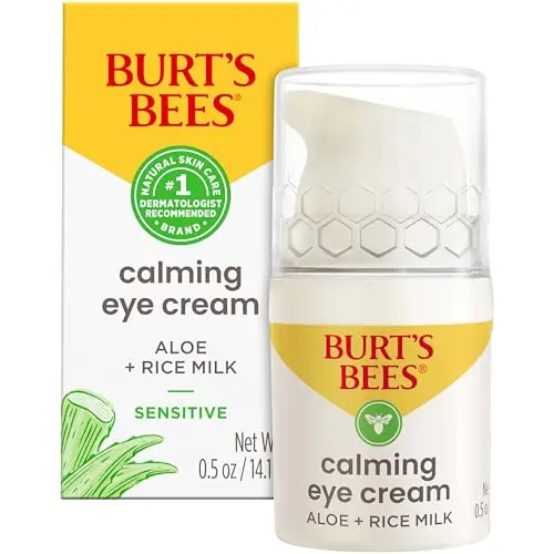 Burt's Bees Calming Eye Cream with aloe and rice milk for sensitive eyelids