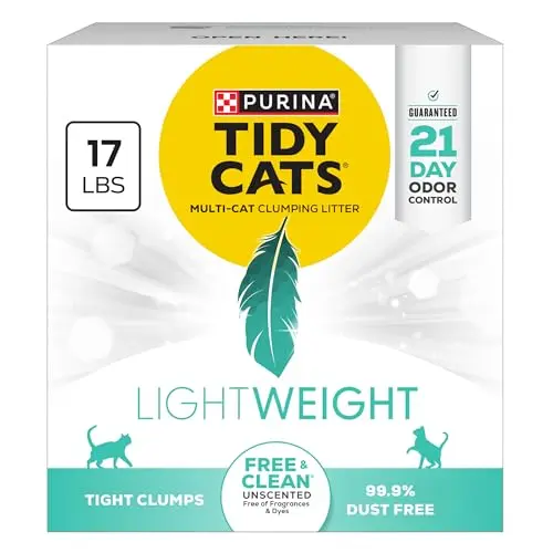 Purina Tidy Cats LightWeight Free and Clean unscented cat litter for multiple cats