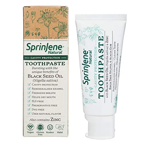 SprinJene Natural Fluoride toothpaste pack