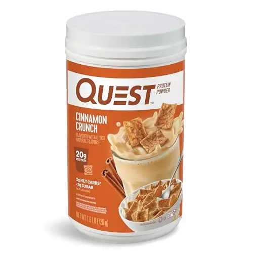 Quest Nutrition Cinnamon Crunch Protein Powder container