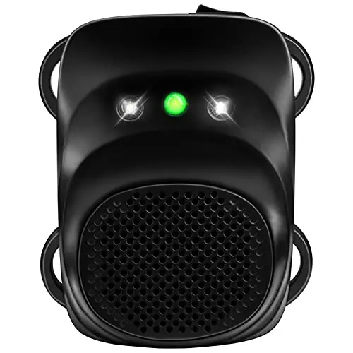 Loraffe ultrasonic rodent repellent with LED strobe lights for car engines