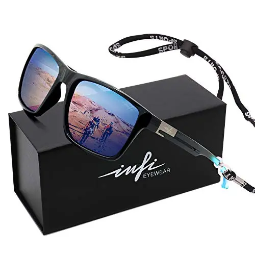 INFI polarized fishing sunglasses with square frame design