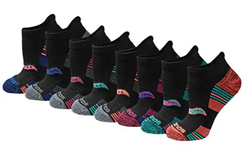 Saucony RunDry performance socks with heel tab and moisture-wicking fabric