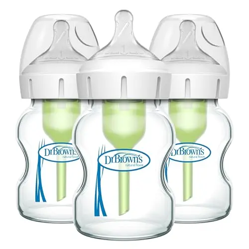 Dr. Brown's Wide-Neck glass anti-colic baby bottle