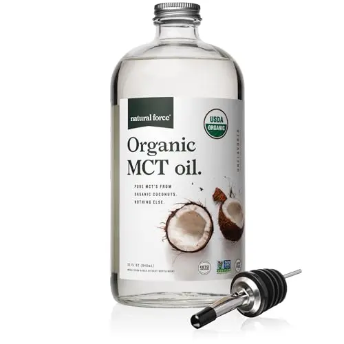 Natural Force Organic MCT Oil in glass bottle