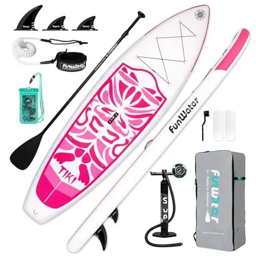FunWater pink inflatable stand up paddle board