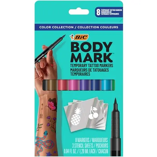 BIC BodyMark temporary tattoo markers in assorted colors