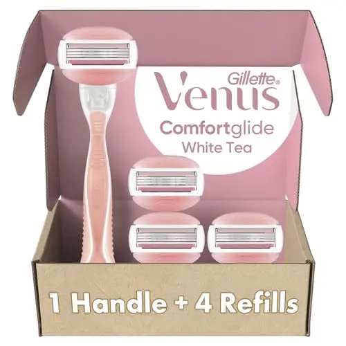 Gillette Venus ComfortGlide White Tea women's razor with scented soap bars