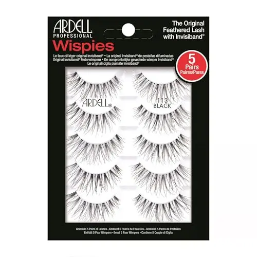 Ardell Wispies 113 false eyelashes with natural wispy design for hooded eyes