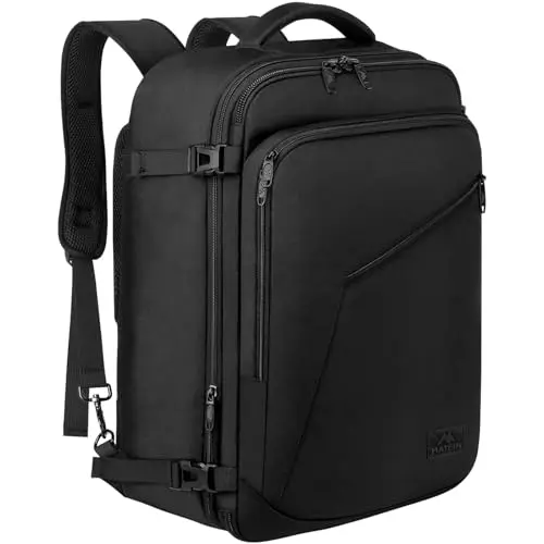MATEIN expandable travel backpack in black
