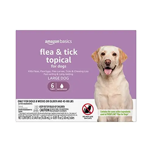 Amazon Basics flea and tick topical for large dogs