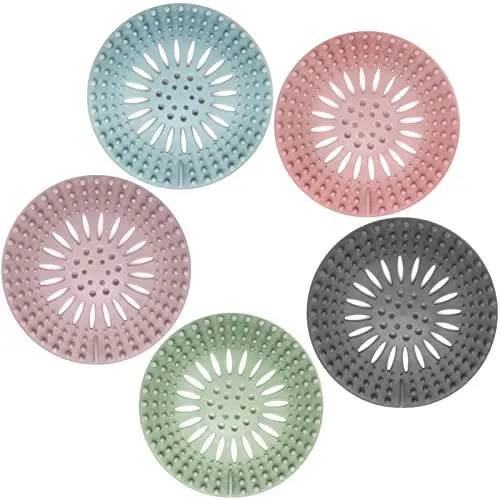 Gotega flexible TPR shower drain hair catchers in multiple colors